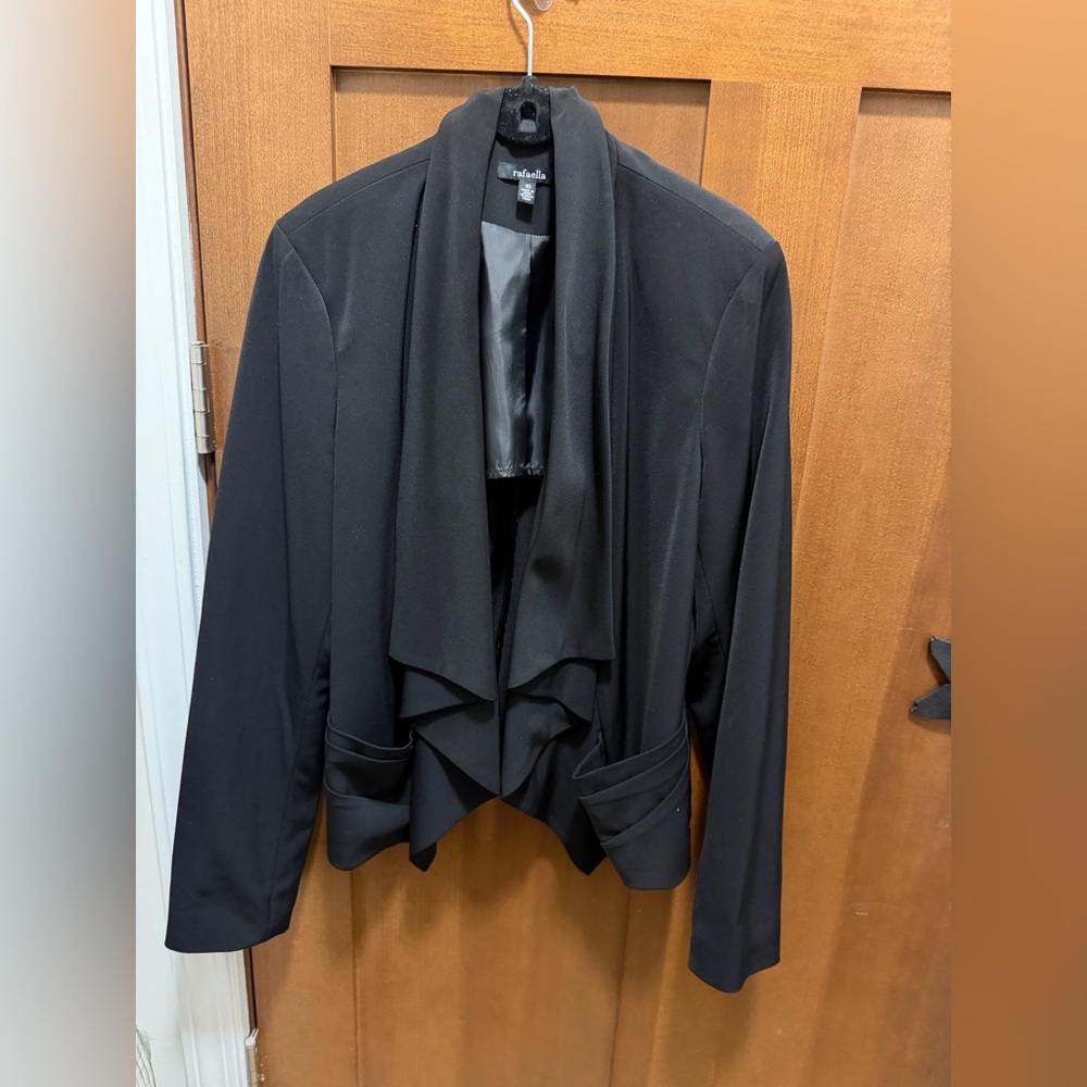 Rafaella Draped Black Blazer